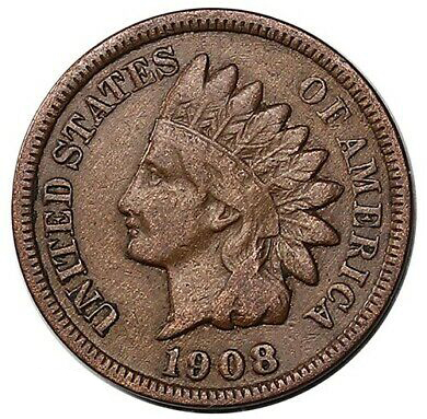 1908-S Indian Head Cent Penny